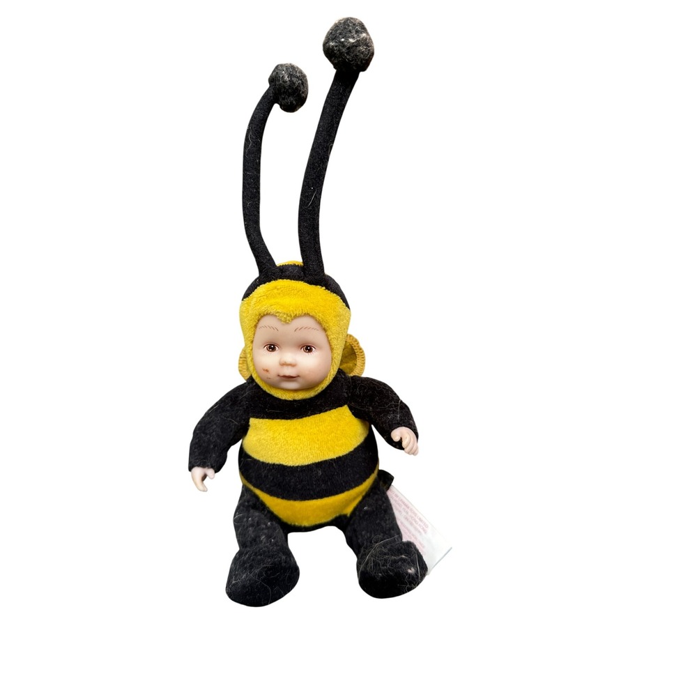 Anne Geddes Bumble Bee Baby Plush Doll 2001 Unimax Toys Collectible Yellow Black
